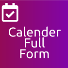 Calendar: Full Form