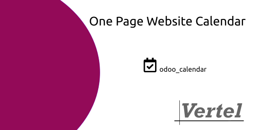Calendar: One Page Website Calendar