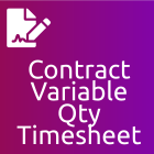 Contract: Variable Qty Timesheet