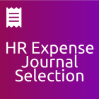 Payroll: HR Expense Journal Selection
